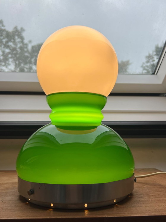 Glazen space age lamp - Italiaans Design – Tafellampen, Metaal (photo 5 of 8)