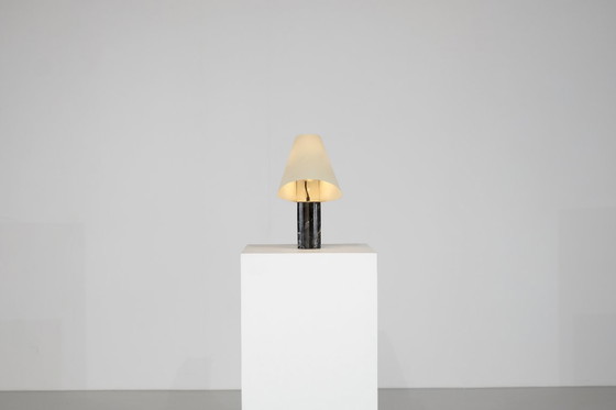 Image 1 of Lampe de table en marbre pour Stilnovo, Italie, années 1970s.