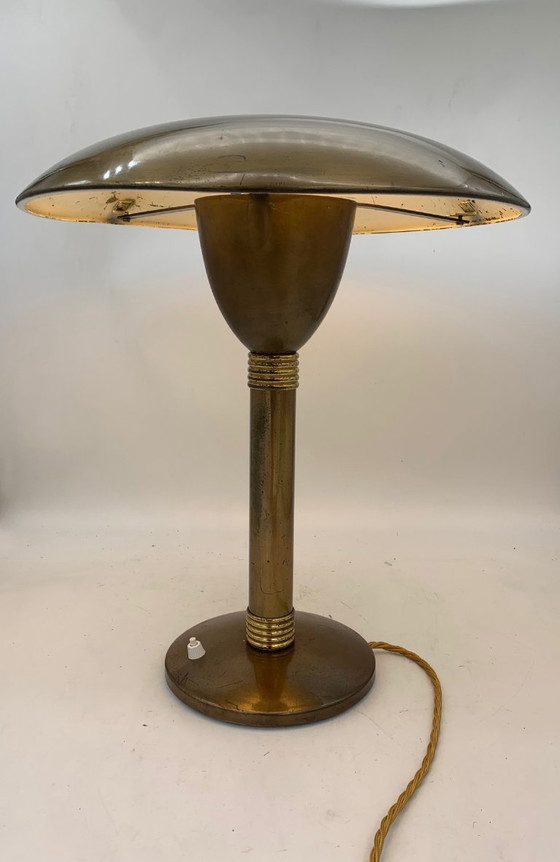 Image 1 of Originele Sciolari messing tafellamp uit 1940