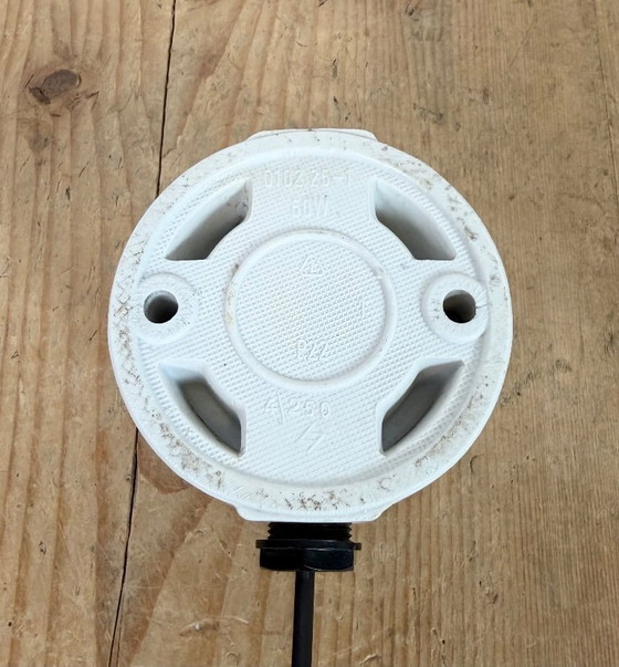 Image 1 of Vintage White Porcelain Wall Light with Milk Glass, 1960s