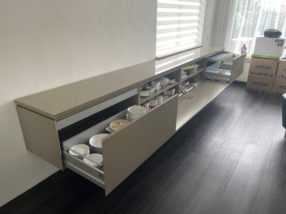 Image 1 of Interlübke 4 meter long hanging cupboard taupe