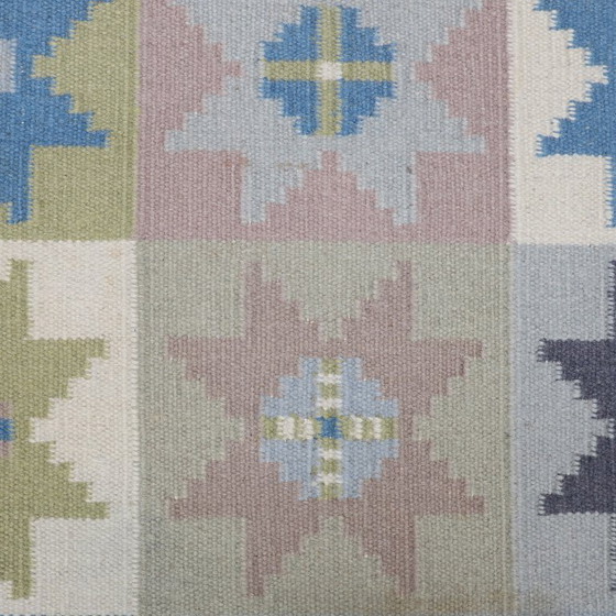 Image 1 of Swedish wool Röllakan rug - 240 x 170 cm - hand-woven, 1960s