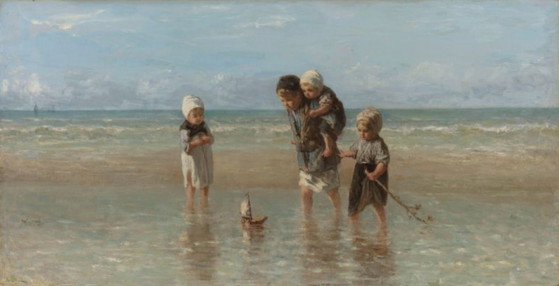 Isaac Israels Children of the Sea On Canvas – Lithographs & prints (photo 3 of 5)