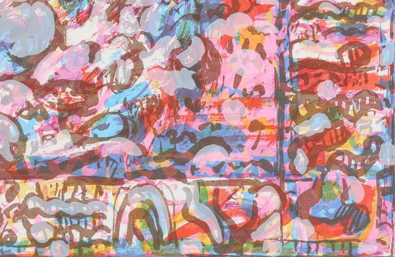 Image 1 of Frans Smeets (1925-2014) - Senza titolo - 1989 - Serigrafia - 49 x 63 cm (74 x 88 cm con cornice)