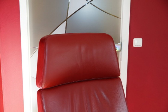 Rolf Benz 590 (L-SE-L) Verstelbare relaxstoel / Functionele fauteuil – Bordeaux Leer – Leather, Metal (photo 4 of 5)