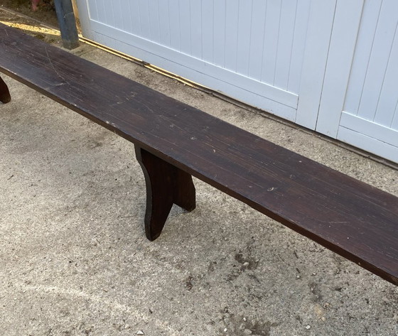 Solid wood farm bench 300cm for rustic farm table 1950 – Benches (photo 5 of 16)