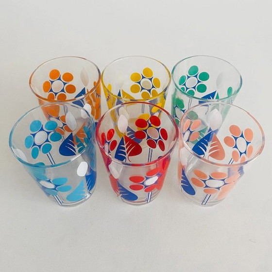 Image 1 of Set bicchieri da limonata vintage anni '70 a pois