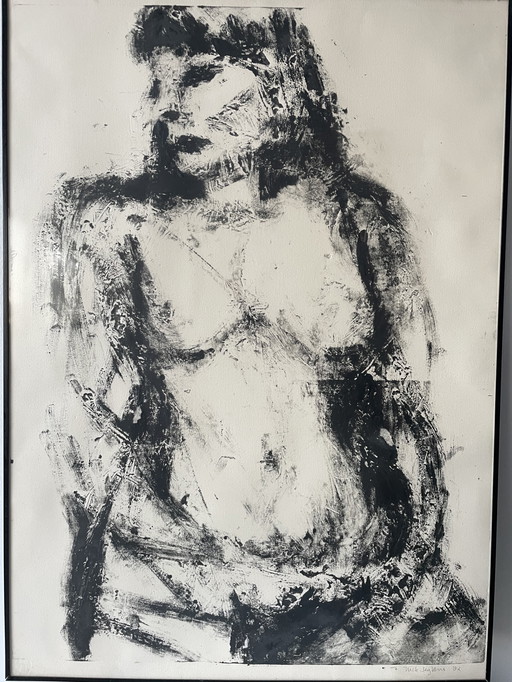 Nick Seijkens - Naaktportret (1982) - Originele Litho