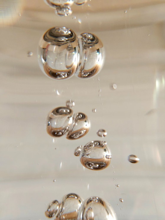 Image 1 of Bellissima lampada in vetro massiccio di Daum, lampada da tavolo vintage in cristallo francese