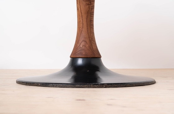 Mid Century Modern Round Dining Table, 1960s, Czechoslovakia, in Eero Saarinen Manner – Dřevotvar Jablonné (photo 3 of 5)