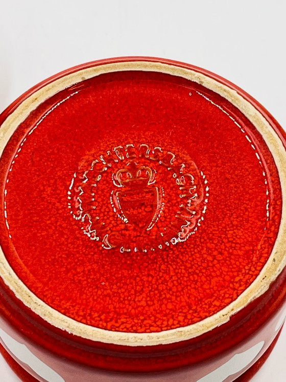 Image 1 of Vintage Waechtersbach mosterdpot met hartdecoratie