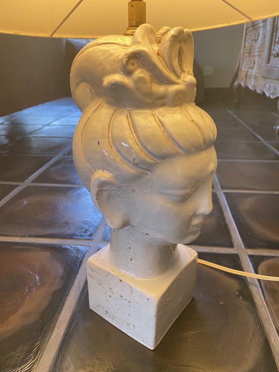 Image 1 of Lampe Aldo Londi Kwan Yin Bitossi des années 1970, coloris blanc rare