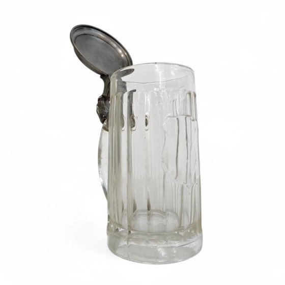 Boccale da birra tedesco con coperchio in porcellana, vetro, peltro – Stoviglie, Porcelain, Glass (photo 3 of 13)