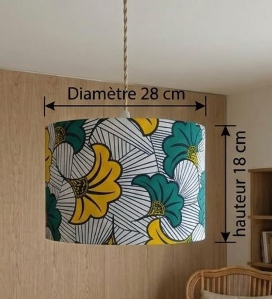 Paralume / Lampada a sospensione cera fiori matrimonio etnico chic – création artisanale (photo 2 of 8)