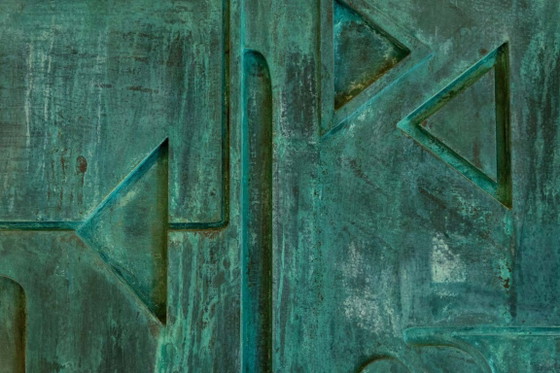 Image 1 of Victory of Segonzac. Carved and coppered triptych panel. Contemporary
