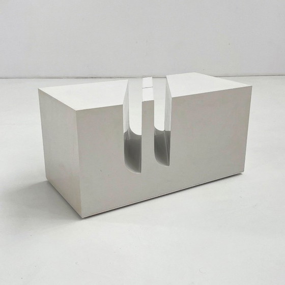 White Side Table & Rack by Marco Zanuso for Bilumen, 1970s – Plastic (photo 9 of 11)