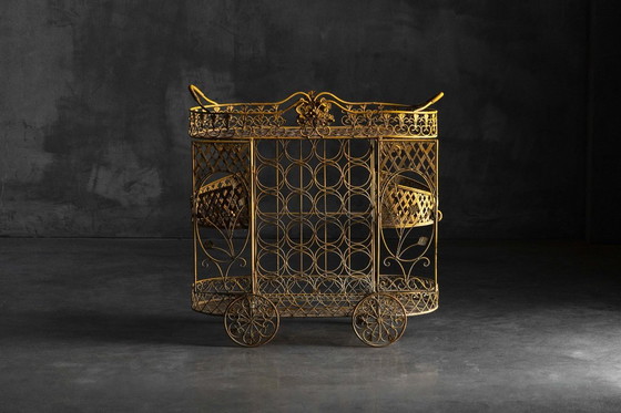 Image 1 of Carrito de servicio antiguo de hierro fundido, Francia, principios del siglo XX