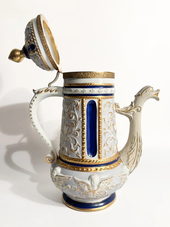 Capodimonte Porcelain Teapot, Bronze and Pure Gold, Late 19th Century – Table accessories (photo 6 of 16)
