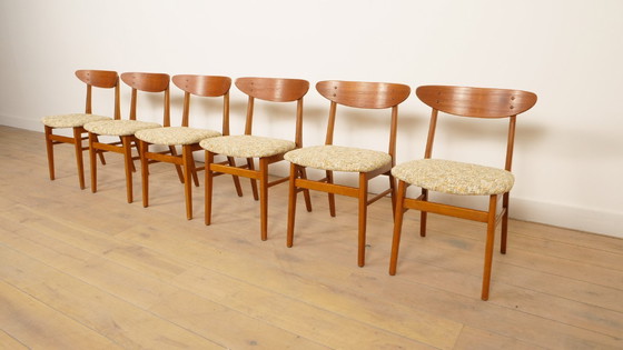 Image 1 of 6 x vintage dining chair | Farstrup | Model 210 | Reupholstered