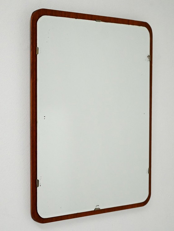 Image 1 of Scandinavische spiegel met teakhouten frame