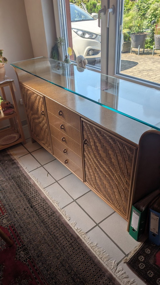 Image 1 of Rattan dining set with sideboard – very high quality & well-maintained