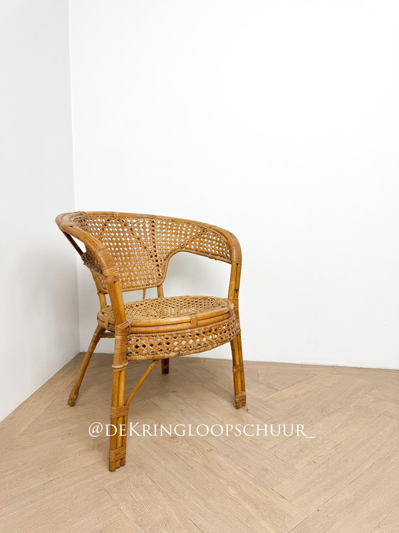 Image 1 of Vintage rotan rieten stoel 