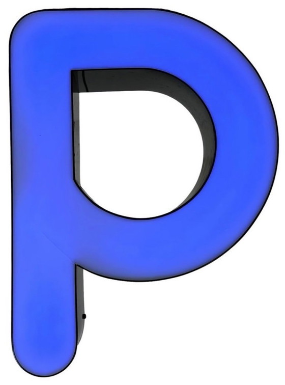 Image 1 of Vintage Illuminated  Letter P , 1970s