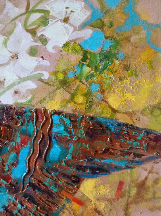 Original Oil Painting Abstract Figurative Girl Nika – Paintings & Drawings, Canvas (photo 6 of 10)