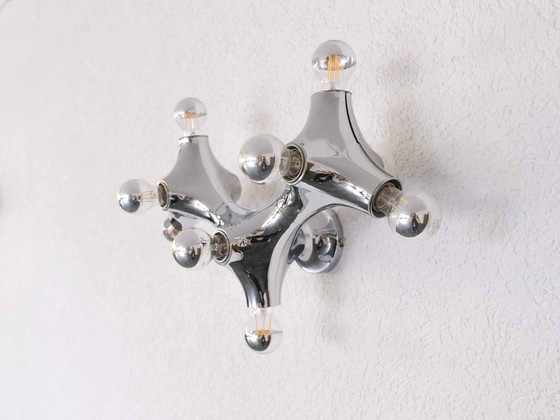 Image 1 of Lampe de plafond vintage Sputnik Gemini, style milieu du XXe siècle, par Gebrüder Cosack | Années 1970