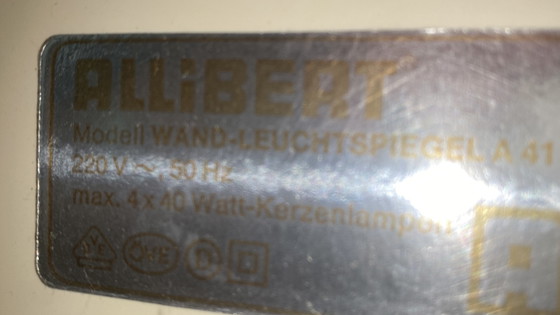 2 Vintage Allibert Spiegels Met Licht 1970 – Glass, Plastic (photo 7 of 7)