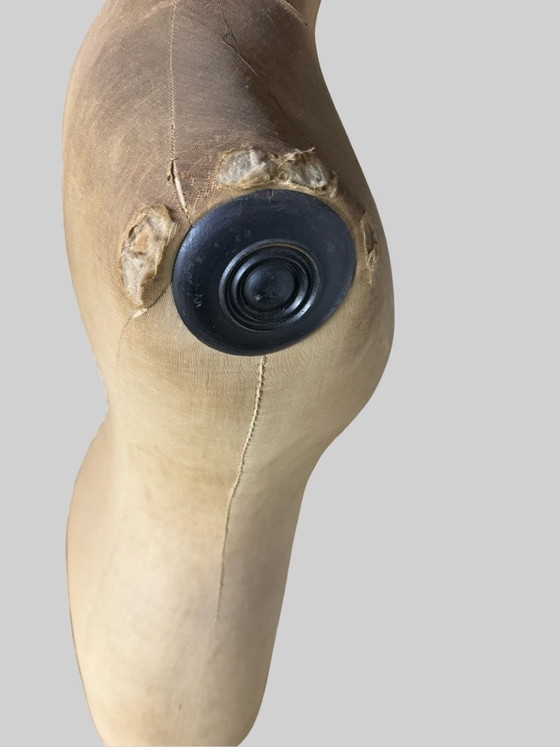 Image 1 of Busto da sarto antico e regolabile su treppiede originale in legno (circa 1930-1950)