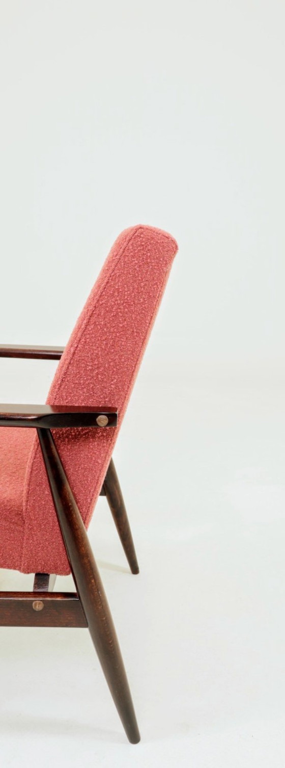Image 1 of Mid century modern armchair rapshberry bouclé design by H.Lis 