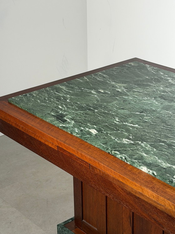 Art Deco Green Marble Dining Table (photo 4 of 6)