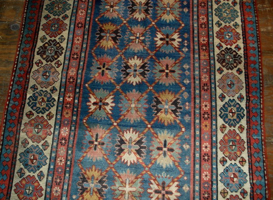 Image 1 of Alfombra antigua caucásica Talish hecha a mano, 131 cm x 271 cm (4,3' x 8,9'), década de 1880 - 1B514