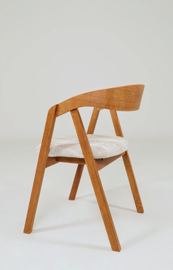 Image 1 of Sedia da ufficio in stile rustico in legno di quercia safari beige