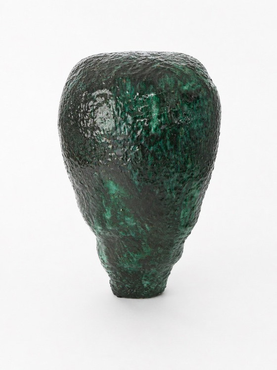Image 1 of Biomorphic Brutalist Ceramic Mask Sculpture Postmodern Studio Pottery 30cm