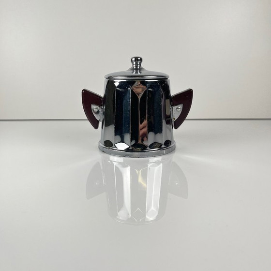 Image 1 of Art Deco koffieset, koffiepot en suikerpot, 1930/40