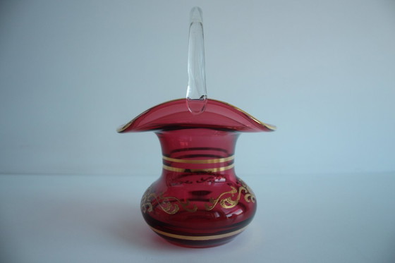 Image 1 of Kristal, vergulde mand, Bohemia Crystal, Tsjecho-Slowakije, jaren 1960.