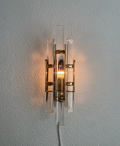 Vintage Venini wall lamps Hollywood Regency