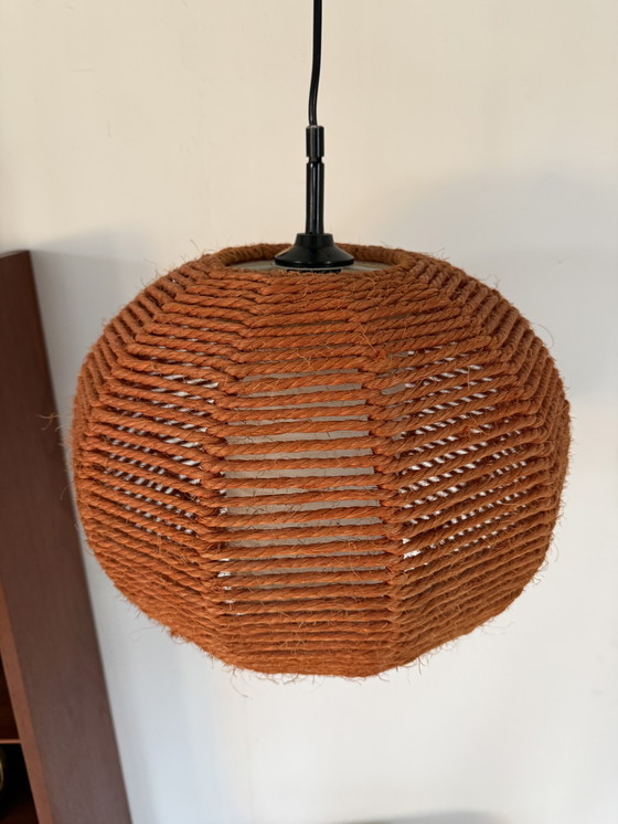 Image 1 of Lampada a sospensione vintage in sisal anni '70