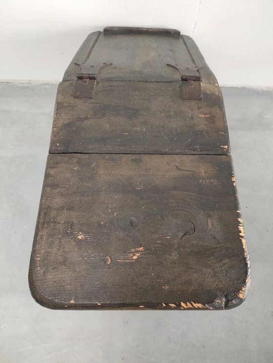 Image 1 of Zeldzaam vintage 'custom made' schoenenpoets kist interieur decorateur item 