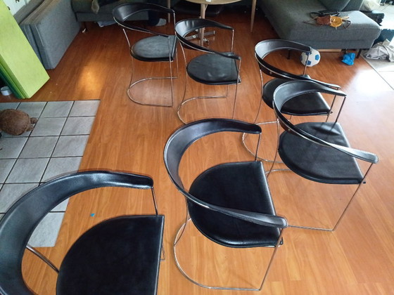 Chairs by Arrben italy 1980 s – Armchairs, Leather, Chrome (photo 6 of 9)
