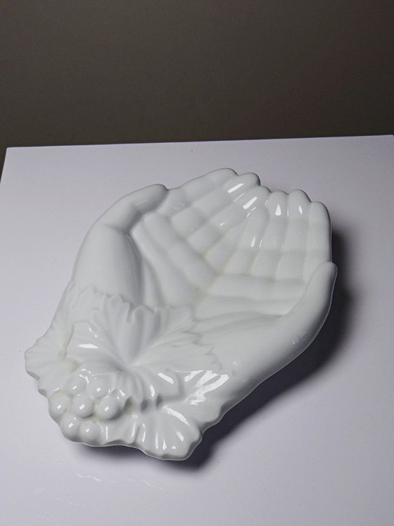Image 1 of Georges Sand hand-held valet tray after Cocteau, GDA Limoges, unsigned