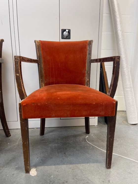 Image 1 of À restaurer : Ensemble de 6 chaises originales DE Coene Frères (RUBENS)