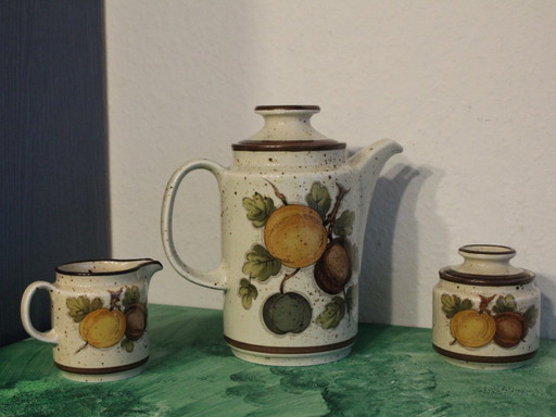 Kernstück bestehend aus Kaffekanne Sahnekännchen Zuckerdose Keramik WINTERLING KARINA Kirchenlamitz BAVARIA Vintage aus den 70er