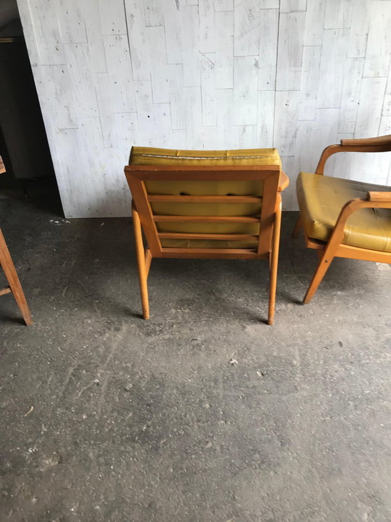 Set of Mid-Century Wooden Lounge Chairs, 1960s – Armchairs, Mid Century Modern (photo 11 of 13)