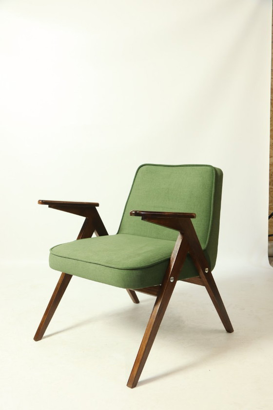 Image 1 of Paar vintage fauteuils groen Royal fluweel MCM ontwerp