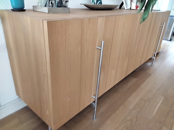 Plain Oak Sideboard – Metal, Wood (photo 4 of 5)