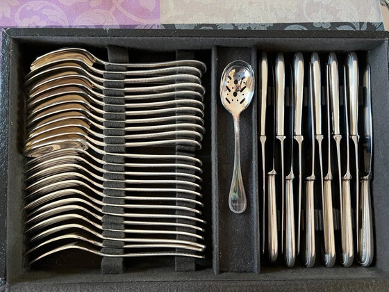 Christofle - Christofle cutlery set with silver metal beads for 12 people. 172 items. (photo 4 of 14)