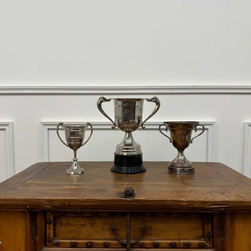 Set of 3 Classic English Trophies